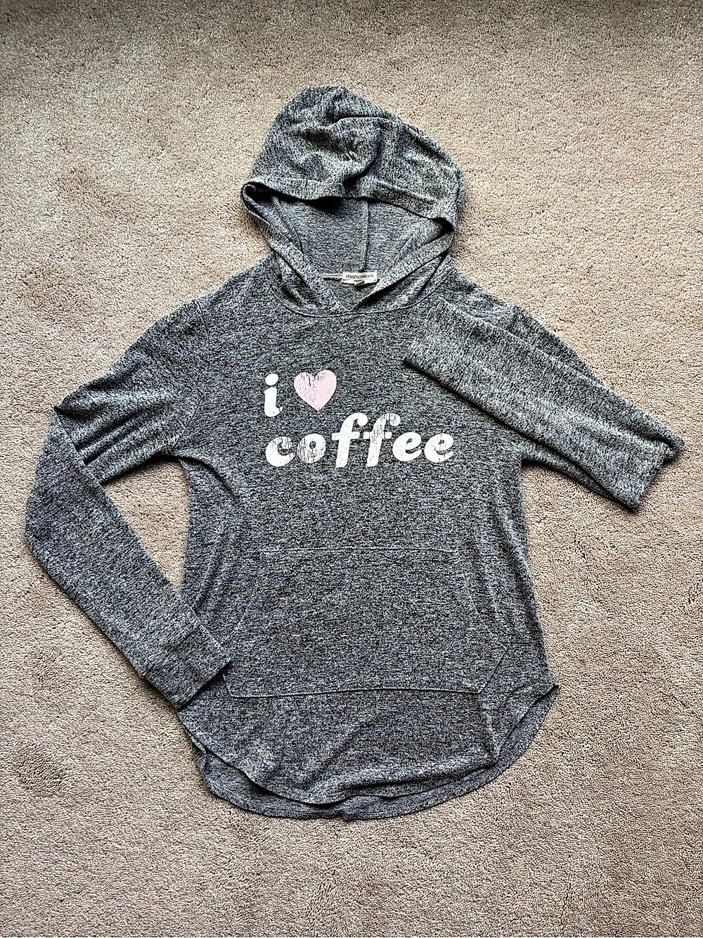 Grayson Threads I Love Coffee Graphic Hoodie Small